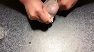 Gauze handjob that feels the beat out